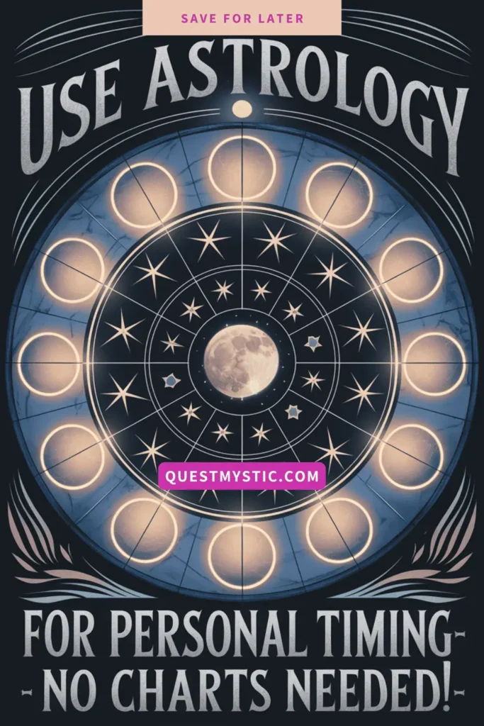 moon phases circular design calendar for timing