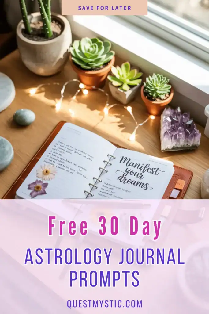 free 30 day astrology journal prompts