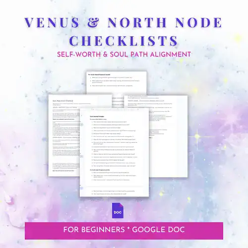 venus and north node checklist