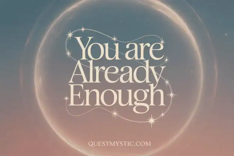 You are already enough" quote – emotional healing for 2nd house money mindset blocks